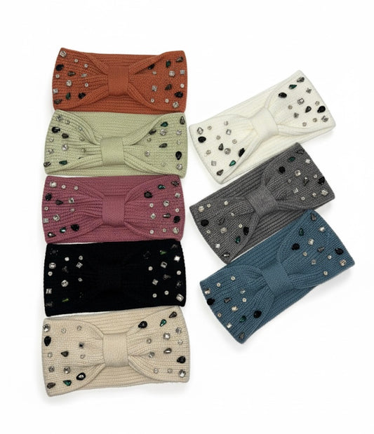 Bentiță Tricotată cu Pietre Decorative