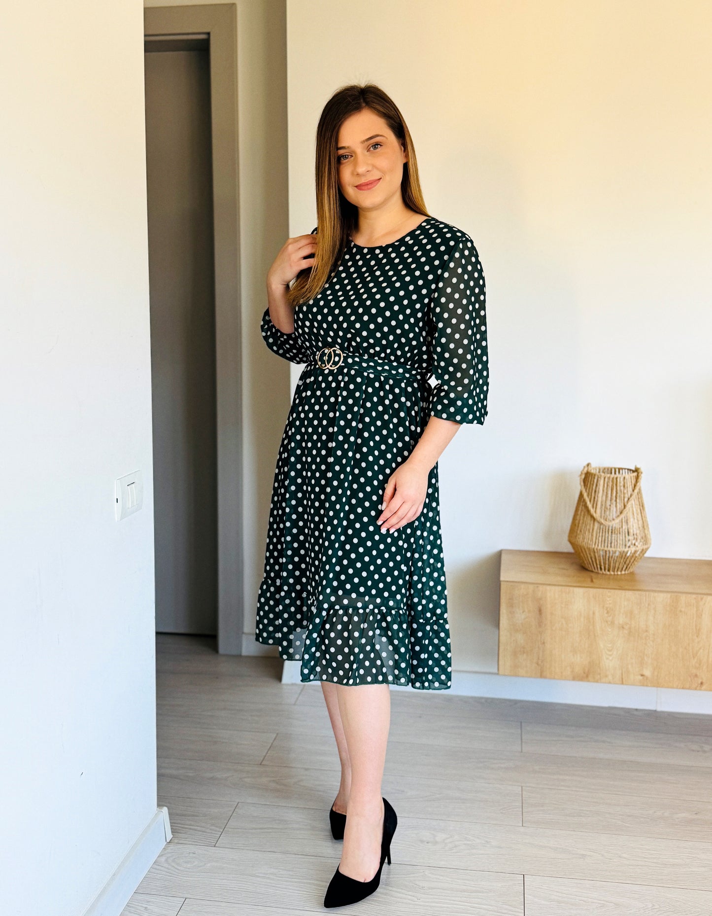 Rochie Midi cu Buline