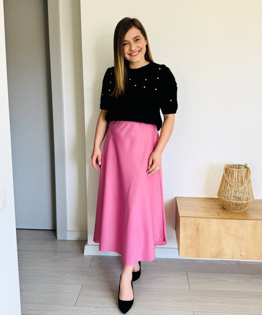 Fustă din satin plin