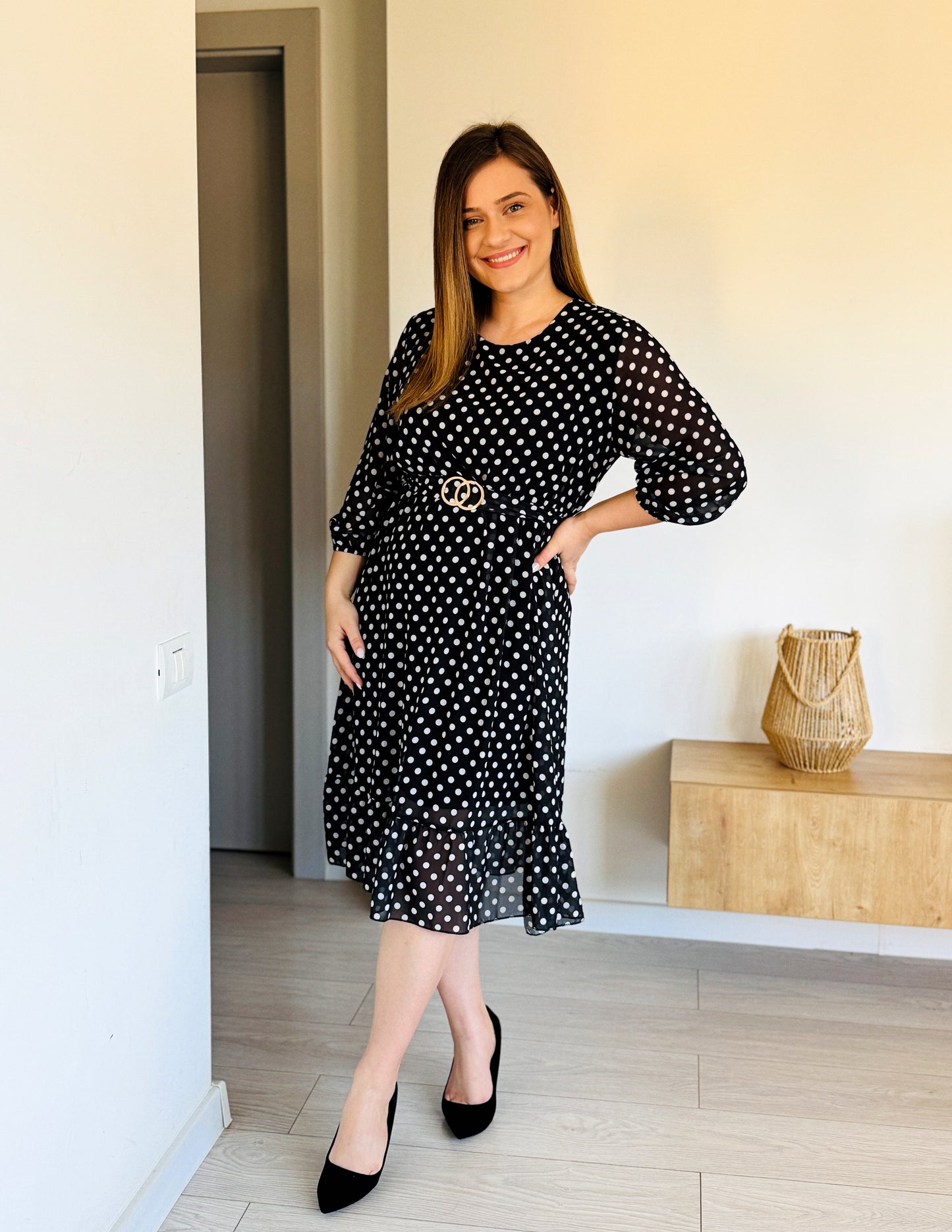 Rochie Midi cu Buline