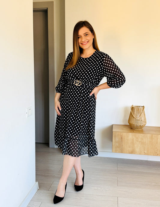 Rochie Midi cu Buline