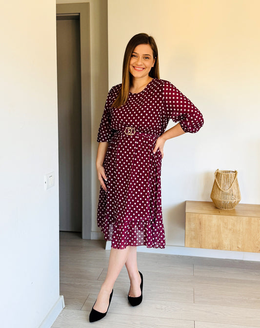 Rochie Midi cu Buline