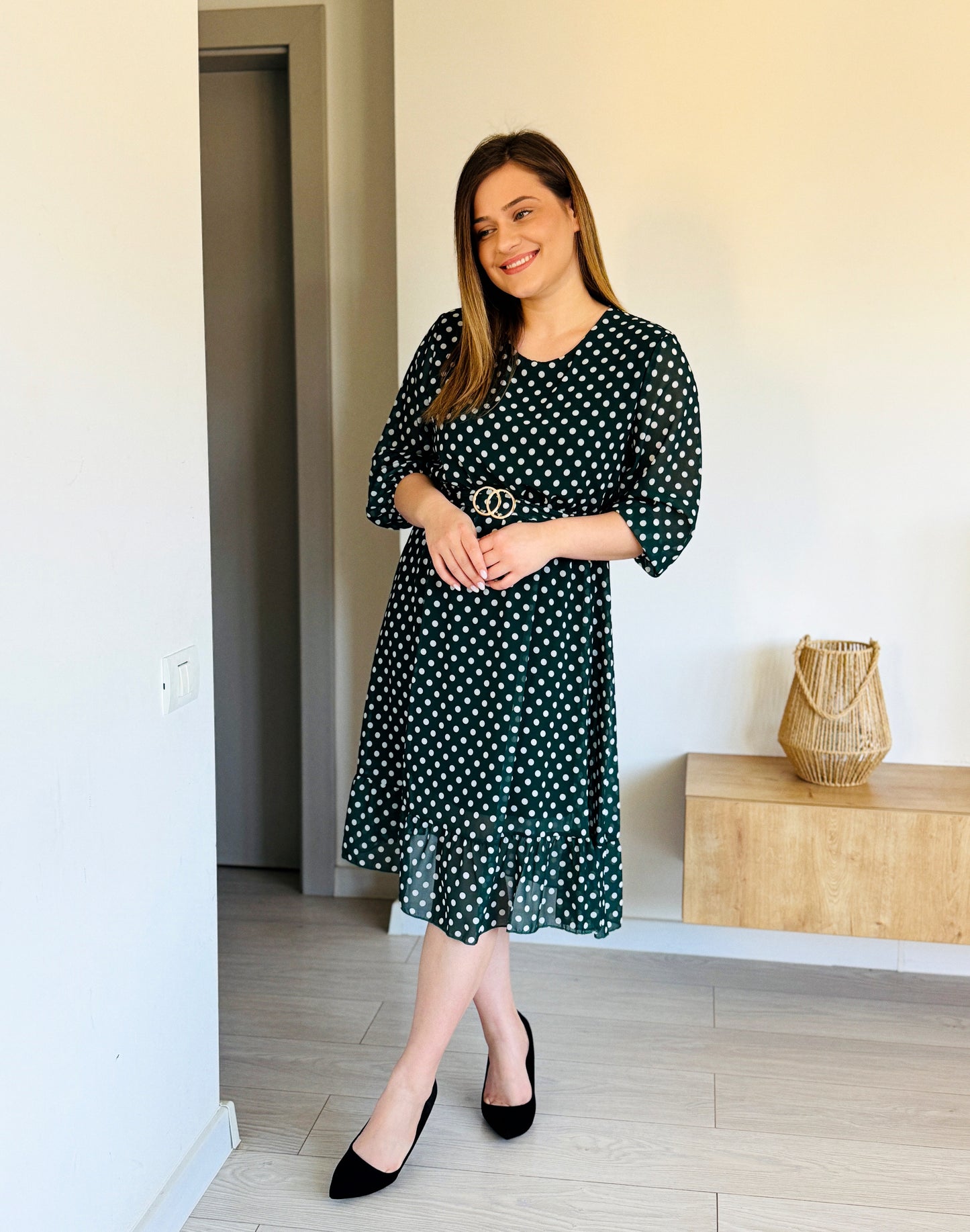 Rochie Midi cu Buline