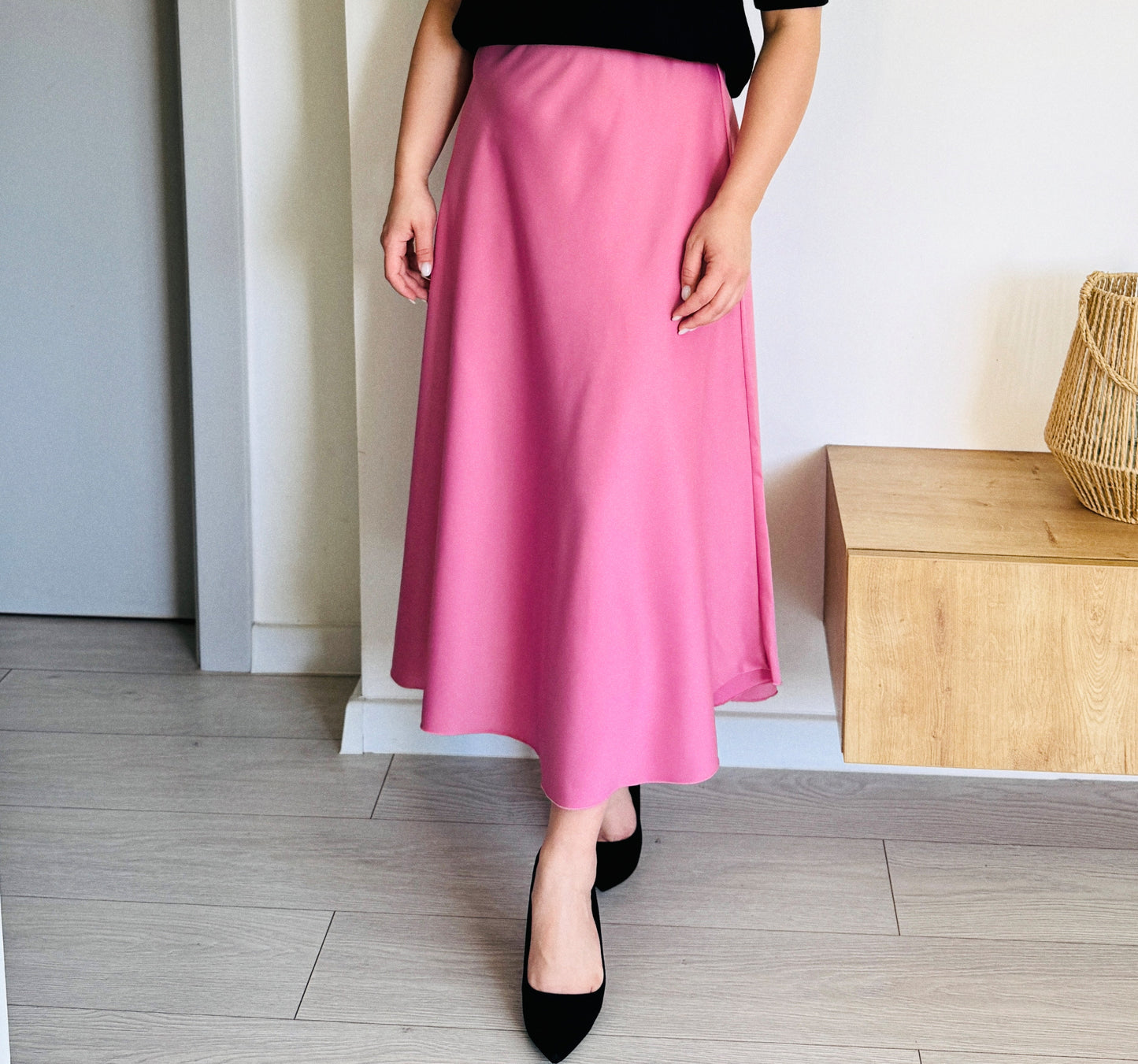 Fustă din satin plin