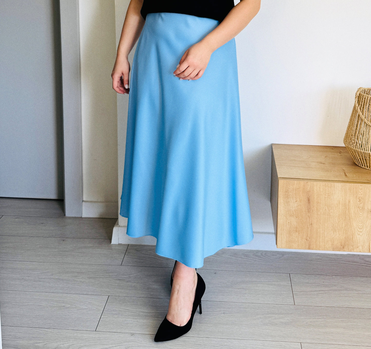 Fustă din satin plin