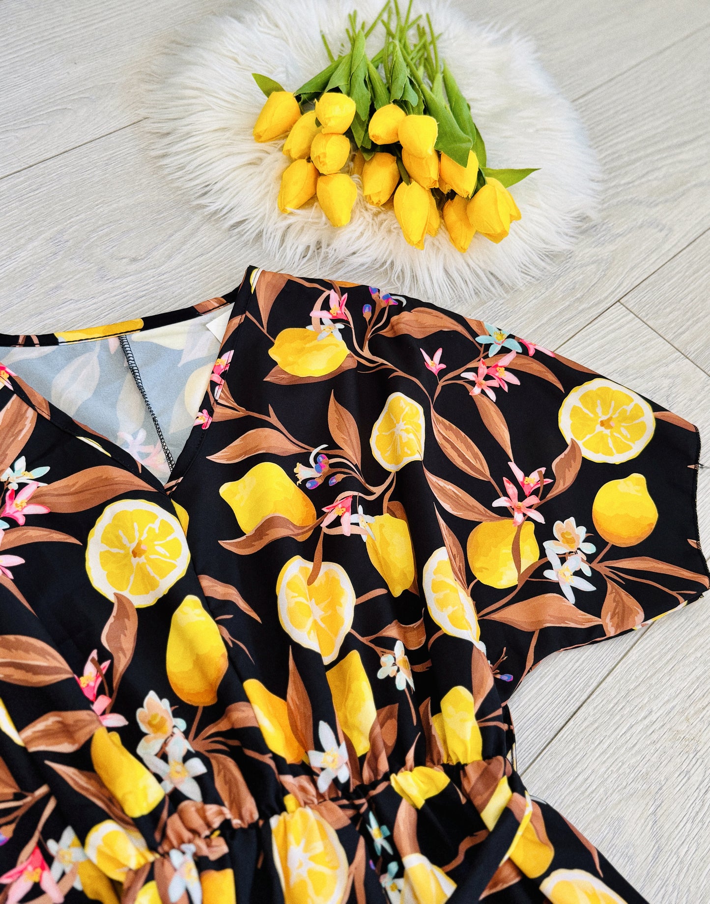 Rochie lejeră cu imprimeu Lime.