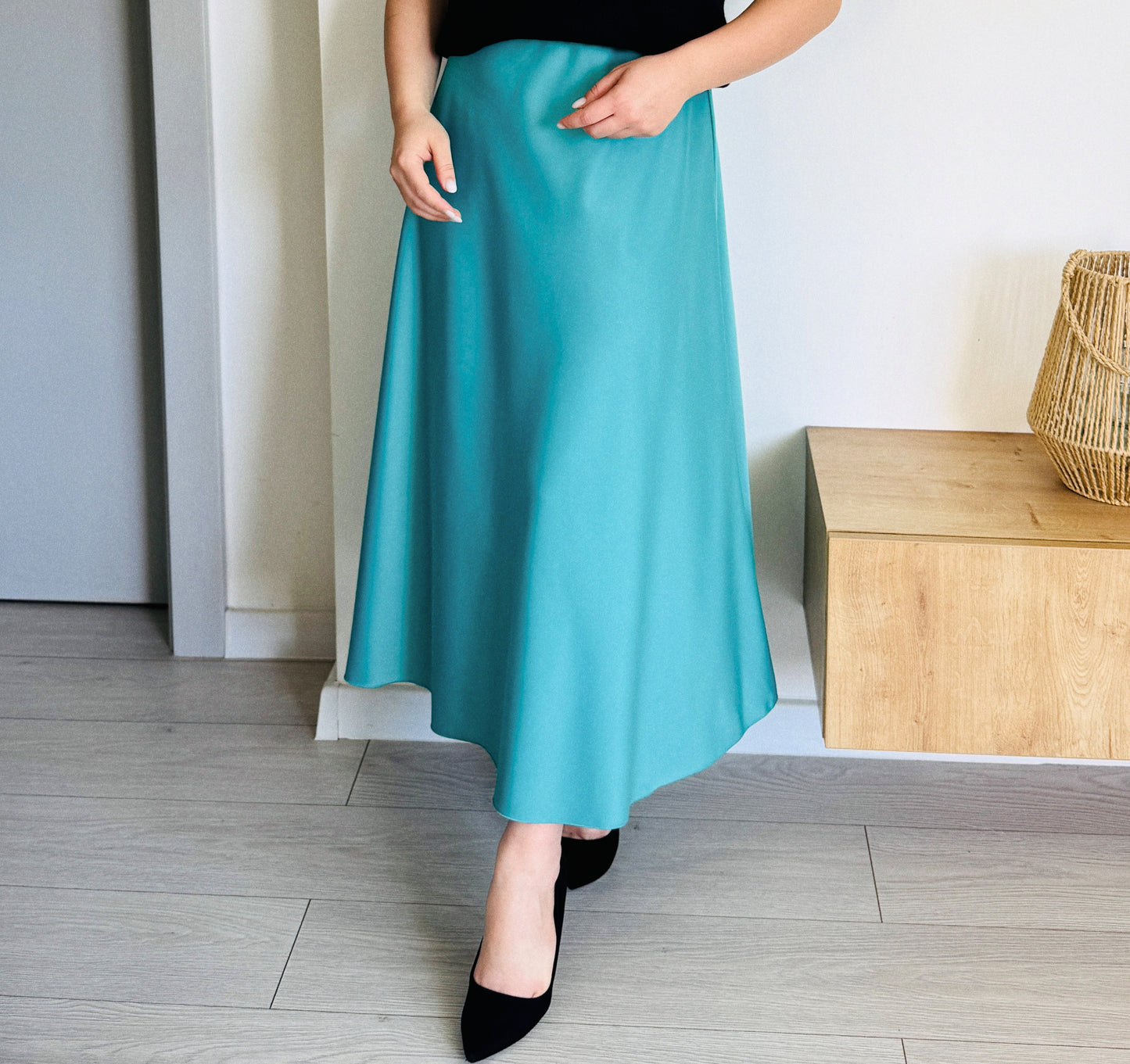 Fustă din satin plin